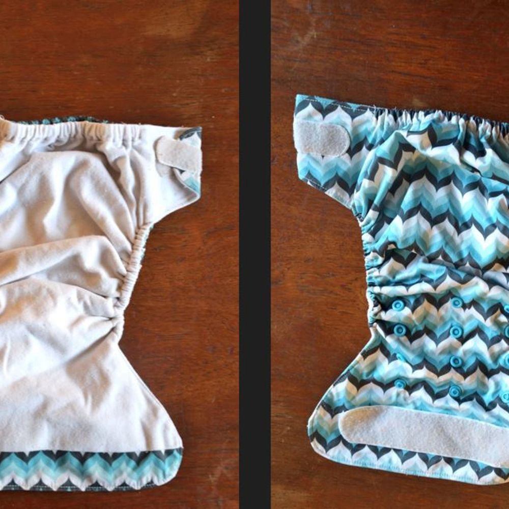 Pocketwindel von Blümchen mit Klettverschluss