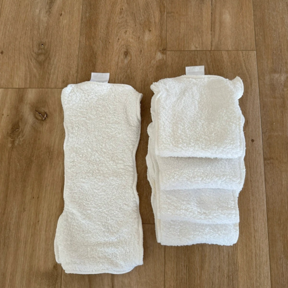 NEU Blümchen Nacht-Saugeinlage Bambus-Frottee 5er-Set