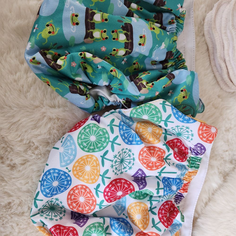 2 totbots Stoffwindeln mit doppeleinlagen