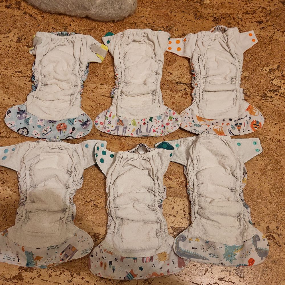 8 Blümchen-Windeln One Size