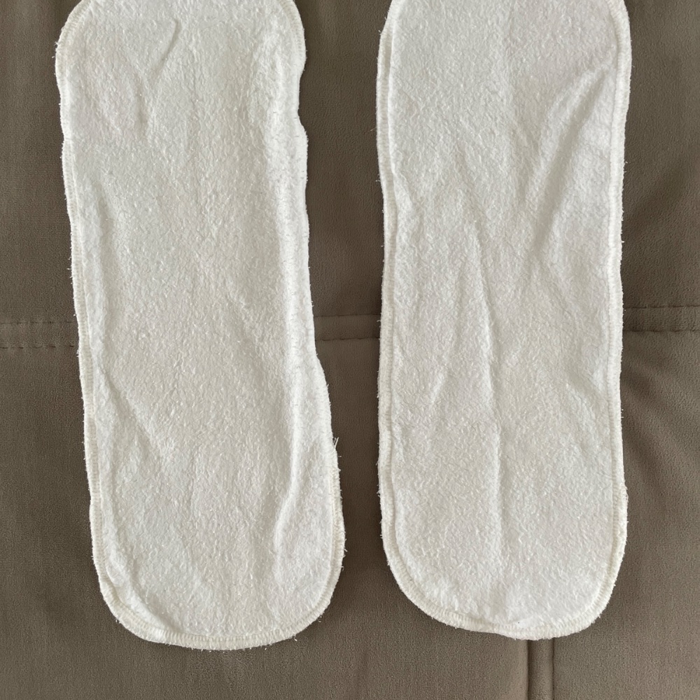 2x Hanfeinlagen von Blümchen