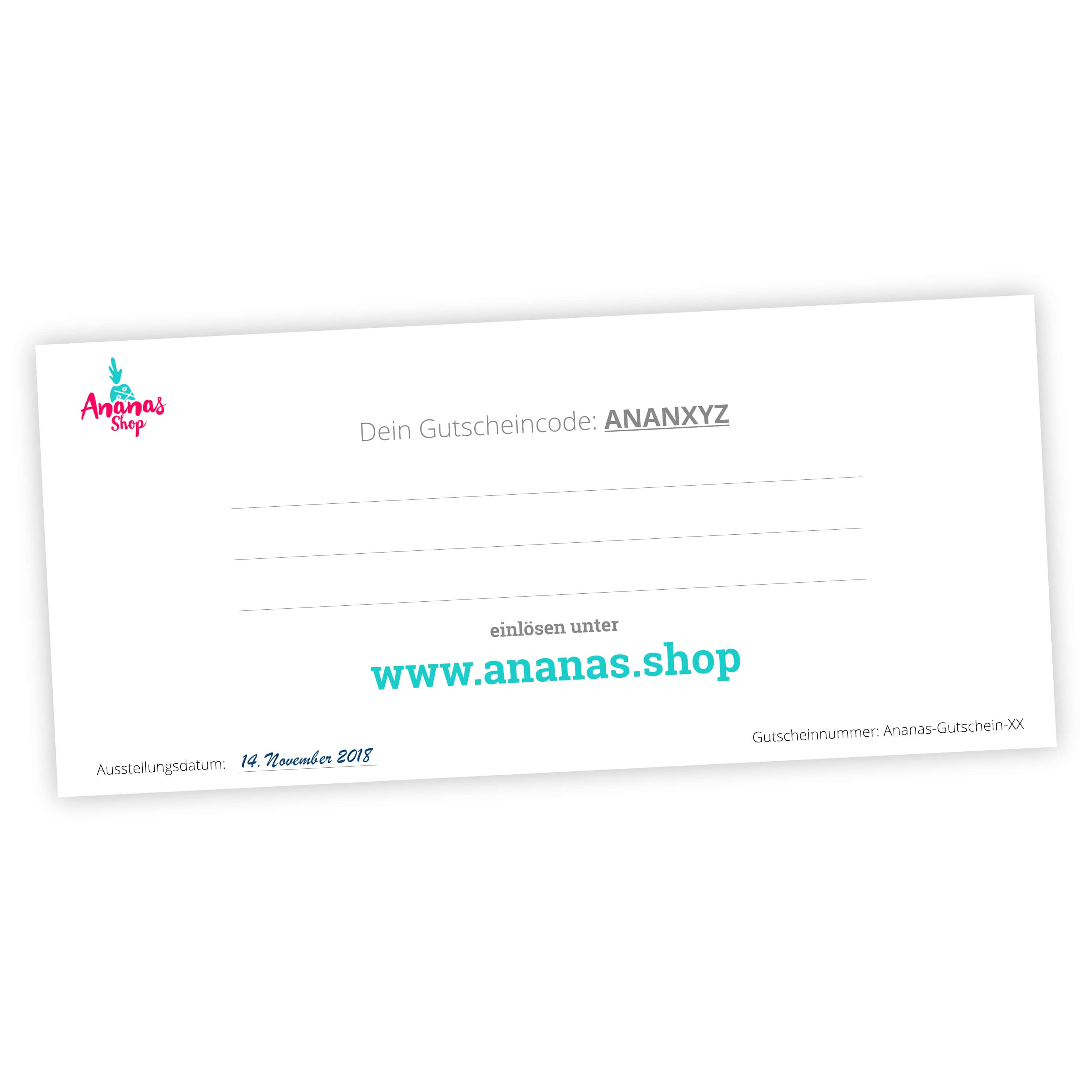 Ananas Geschenkgutschein 75€ Ananas Geschenkgutschein 75€