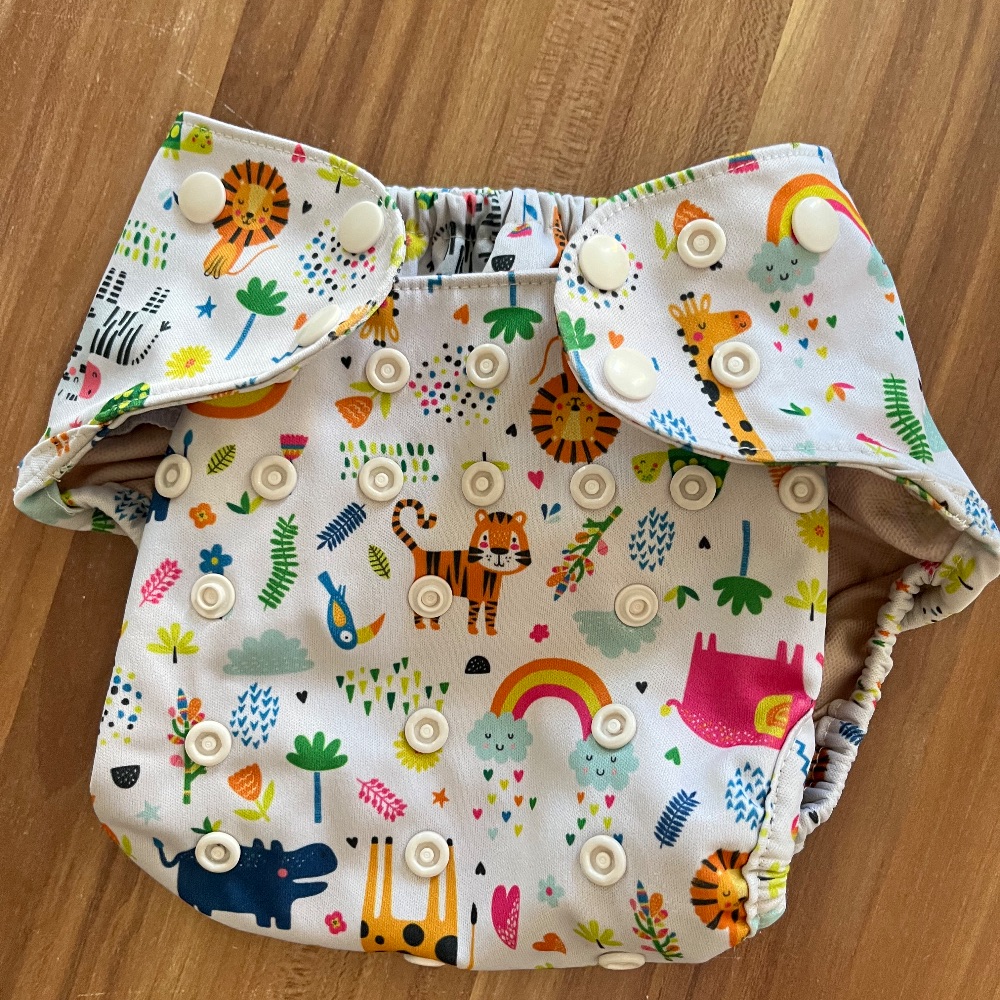 Blümchen One Size Überhosen Druckknöpfe