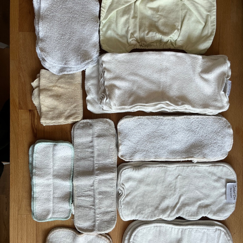 Stoffwindeleinlagen und Mulltücher XKKO, Blümchen, BabaBoo