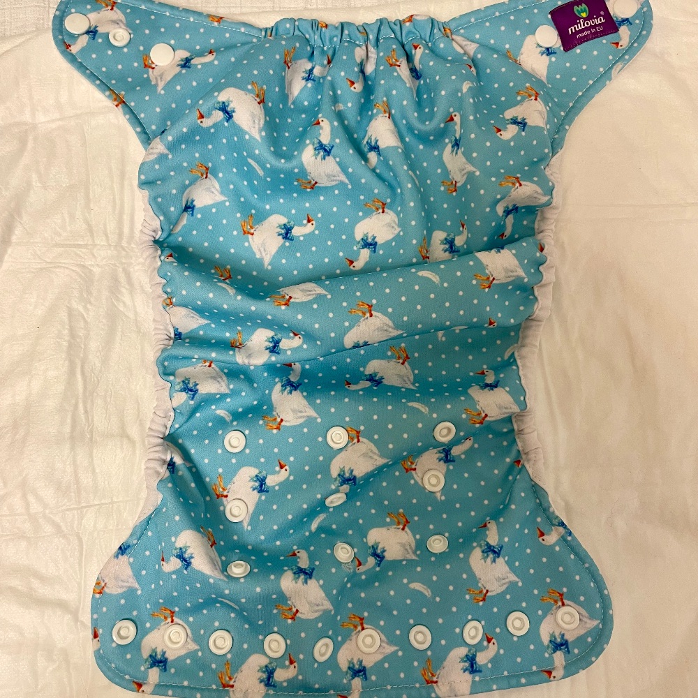 2 Milovia Überhosen OS Bauernhof und Gänse