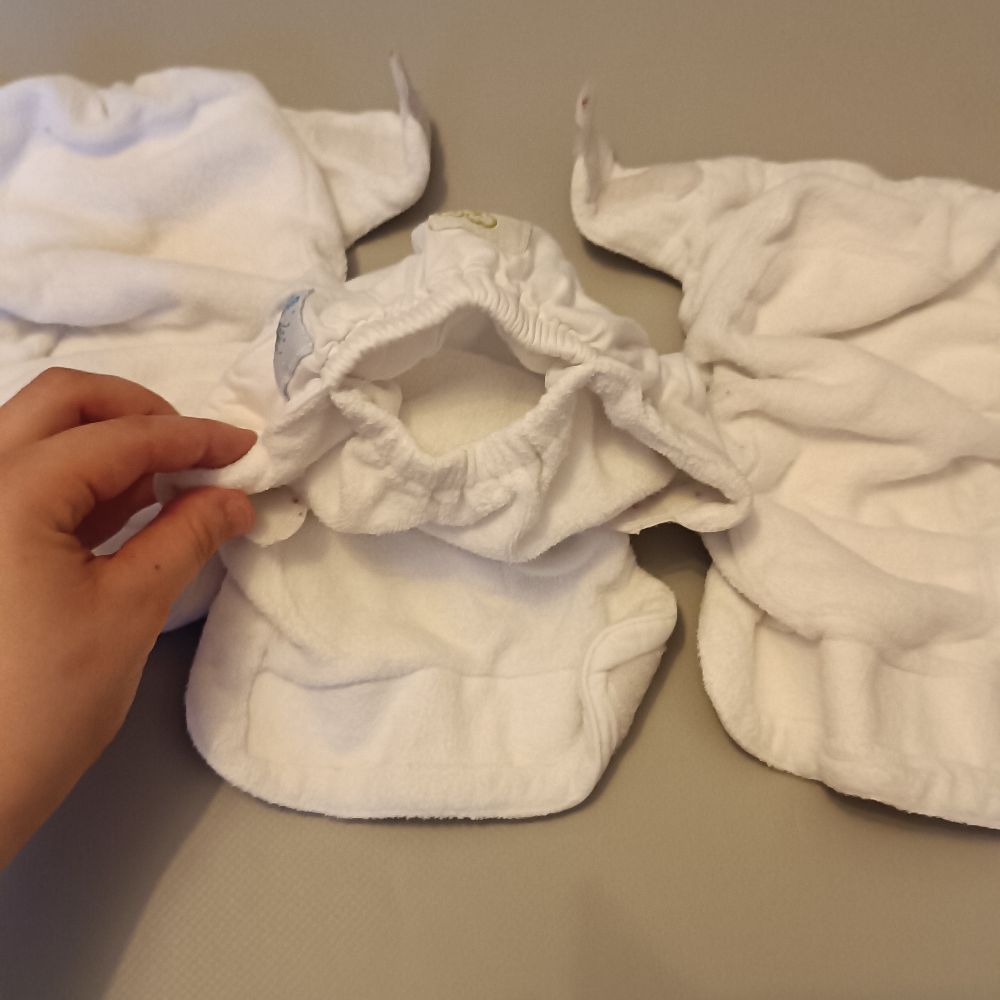 Nacht-Set Blümchen Höschenwindeln, Disana Wollüberhosen