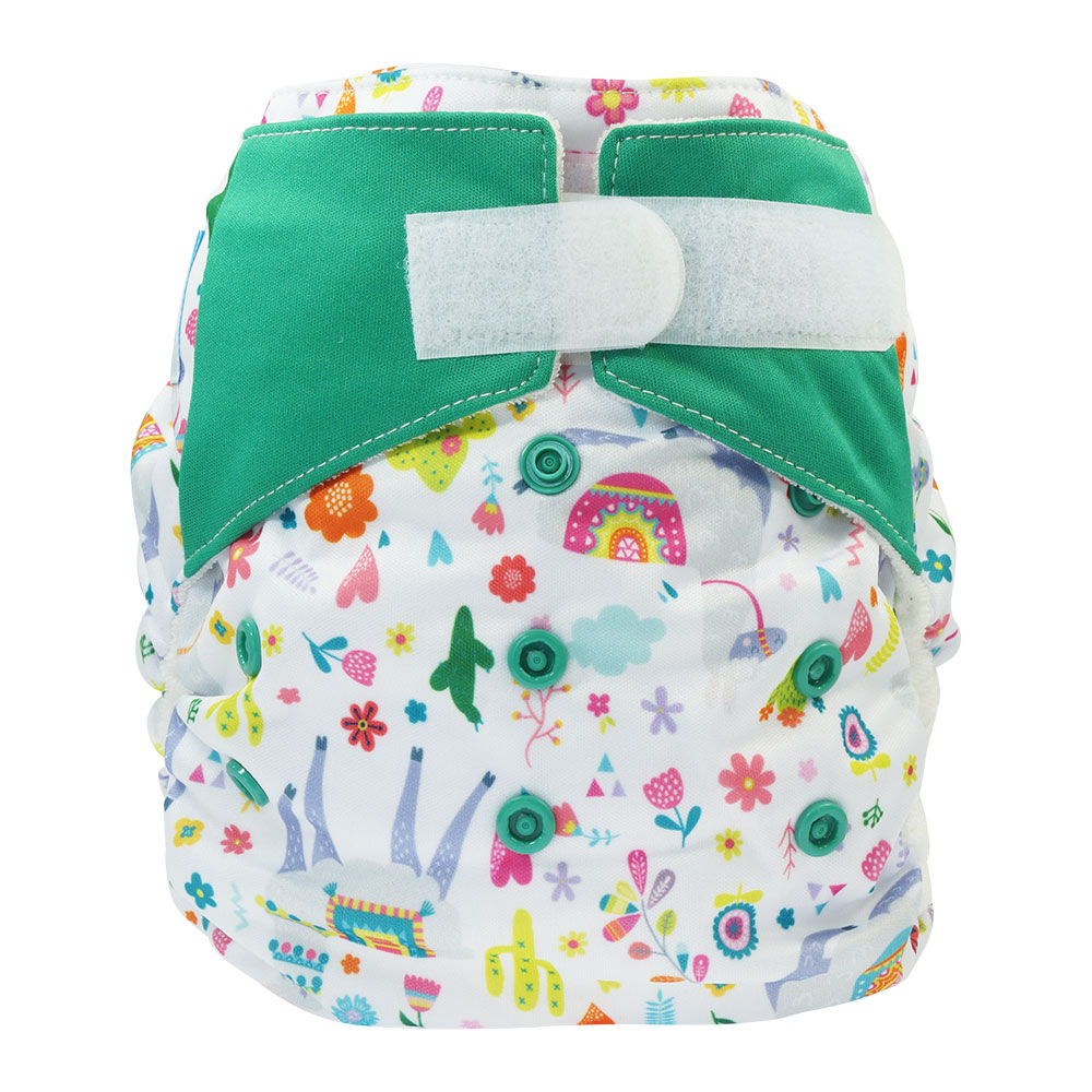 Blümchen All-in-One Windel Bambus mit Klettverschluss Blümchen All-in-One Windel Bambus mit Klettverschluss