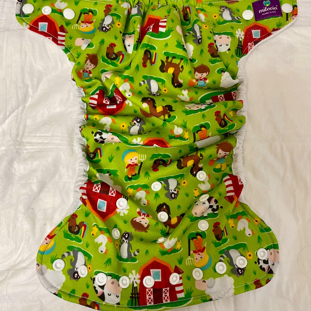 2 Milovia Überhosen OS Bauernhof und Gänse