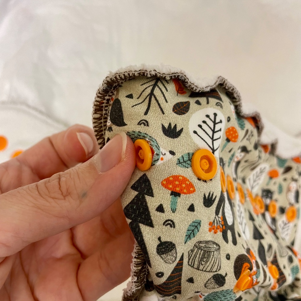 PETIT LULU Good Night - Maxi Nachtwindel Fluffy Organic mit Waldmotiv Größe XL