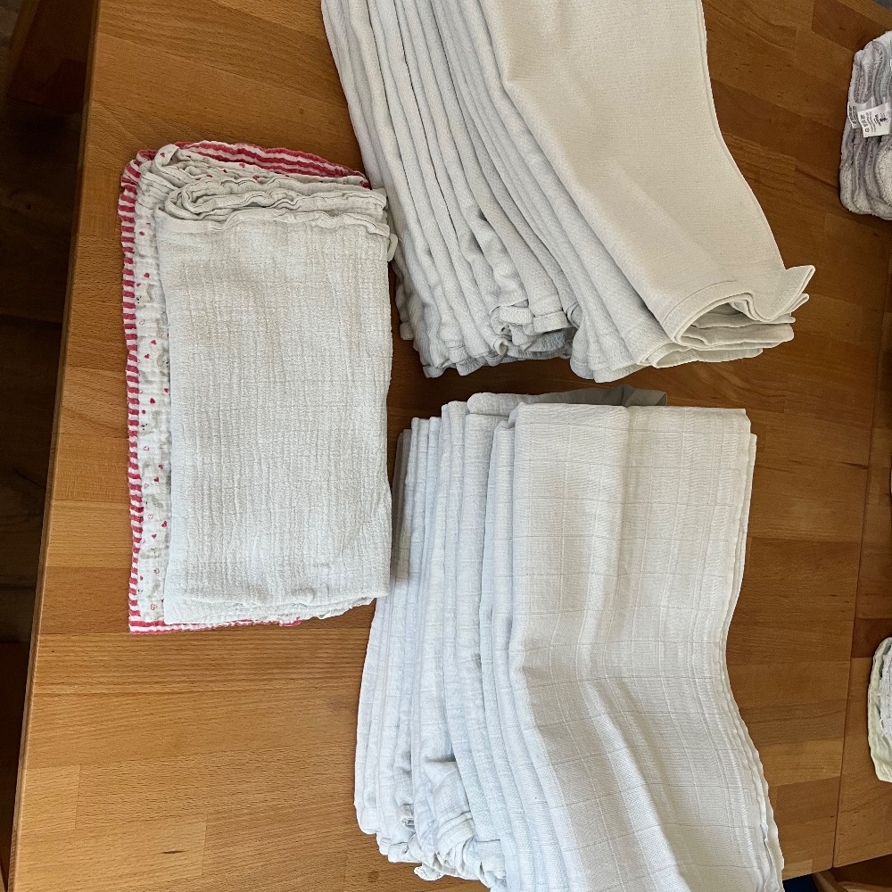 Stoffwindeleinlagen und Mulltücher XKKO, Blümchen, BabaBoo