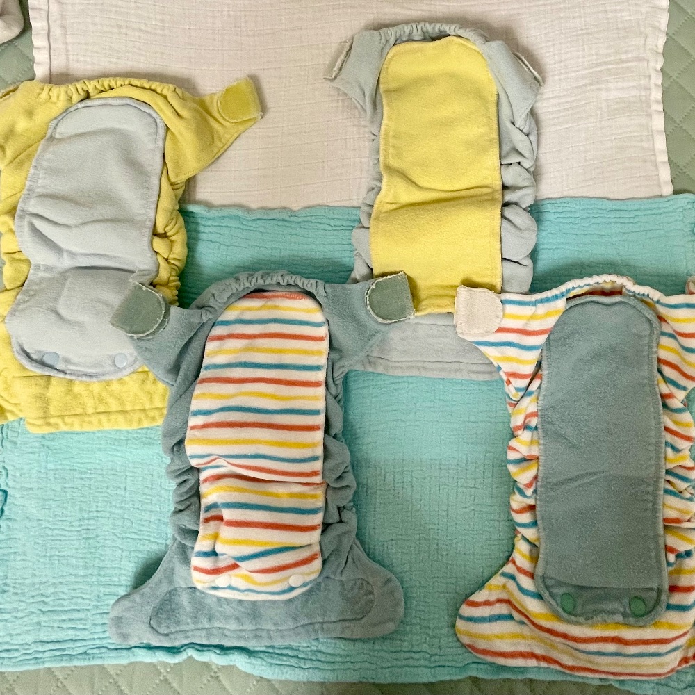 4 TotsBots Bamboozle OneSize Nachtwindeln mit Einlage