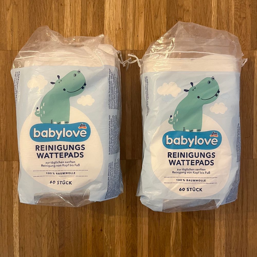 Reinigungswattepads Babylove 2 Packungen