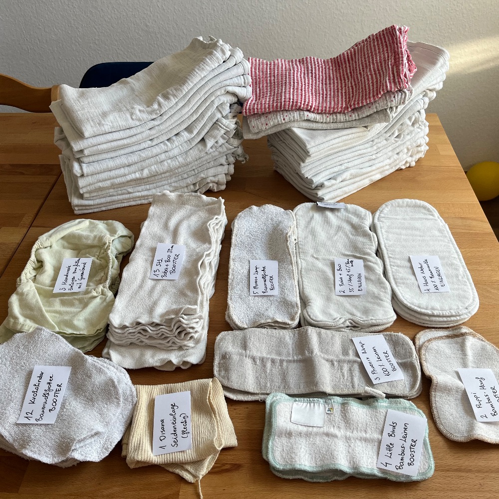 Stoffwindeleinlagen und Mulltücher XKKO, Blümchen, BabaBoo