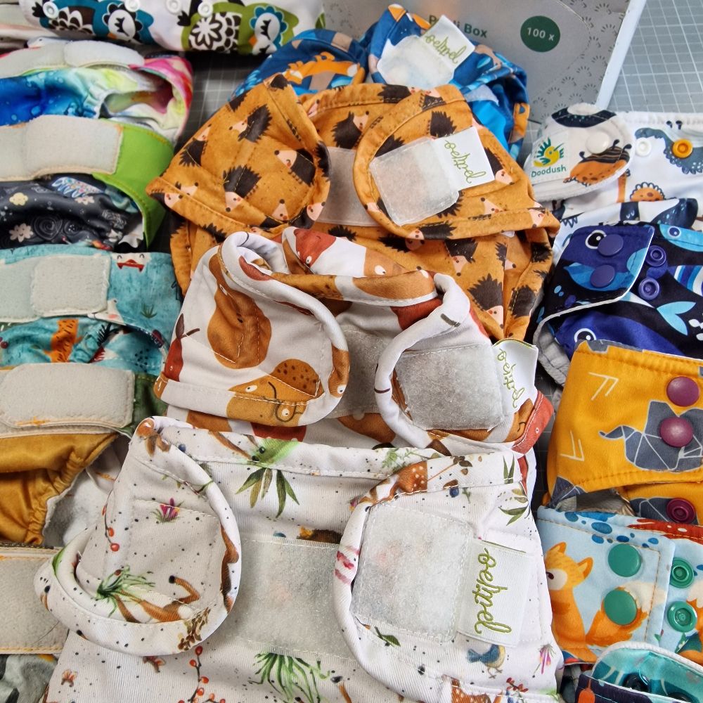 Großes Stoffwindelpaket Toddlersize 8 bis 18kg ca. Großes Stoffwindelpaket Toddlersize 8 bis 18kg ca.