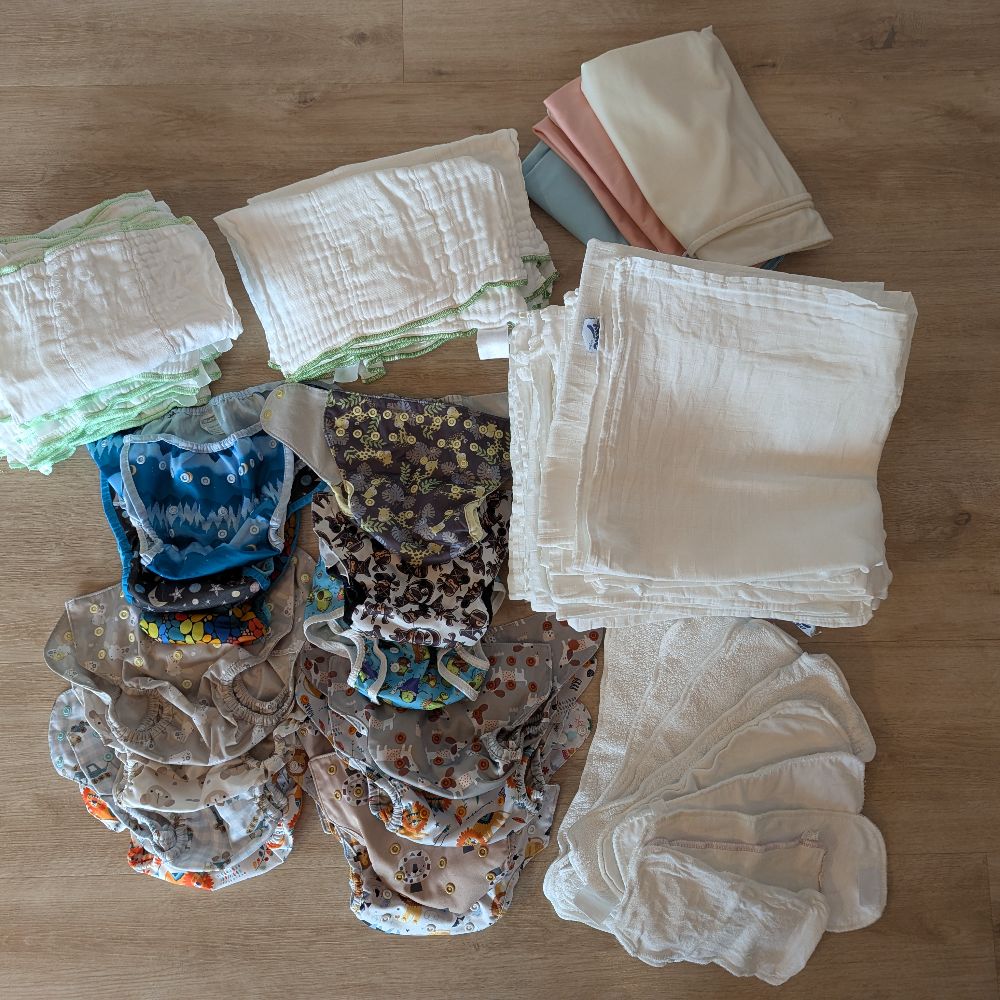 Großes, gut gepflegtes Stoffwindelpaket