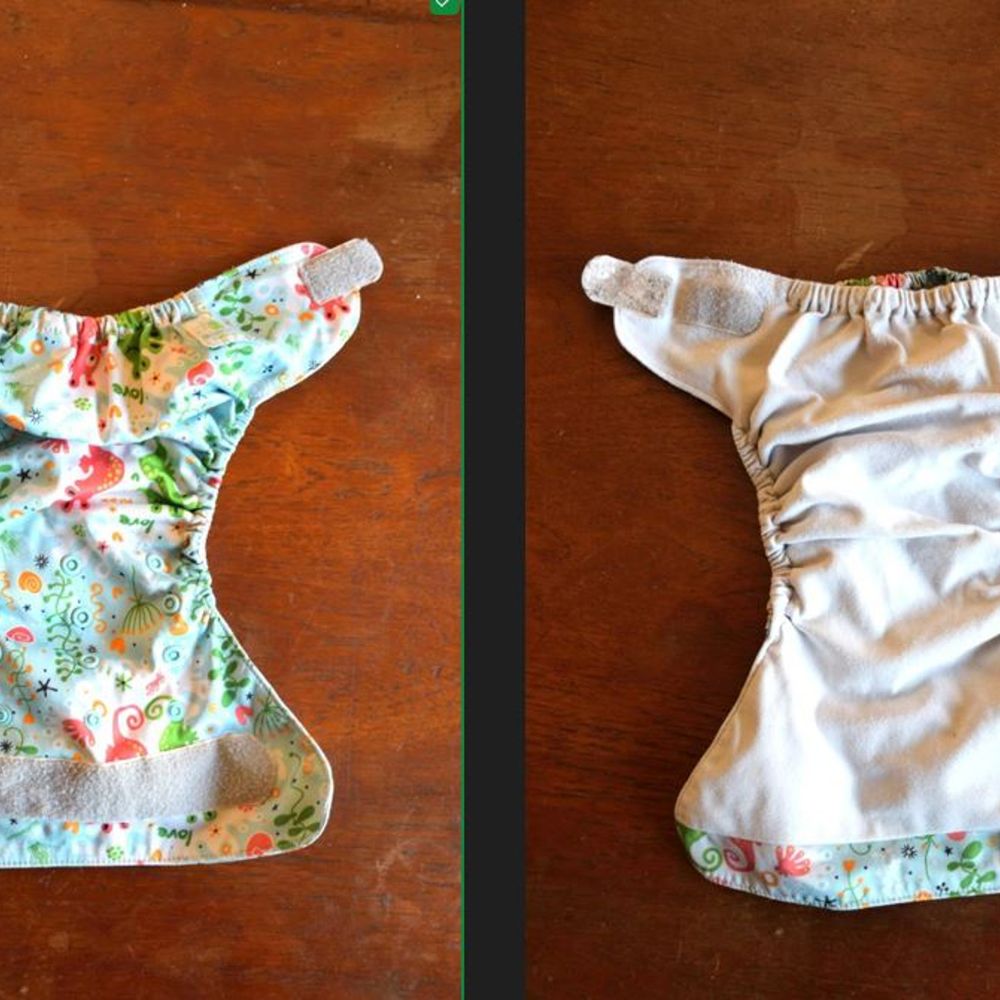 Pocketwindel von Blümchen mit Klettverschluss Pocketwindel von Blümchen mit Klettverschluss