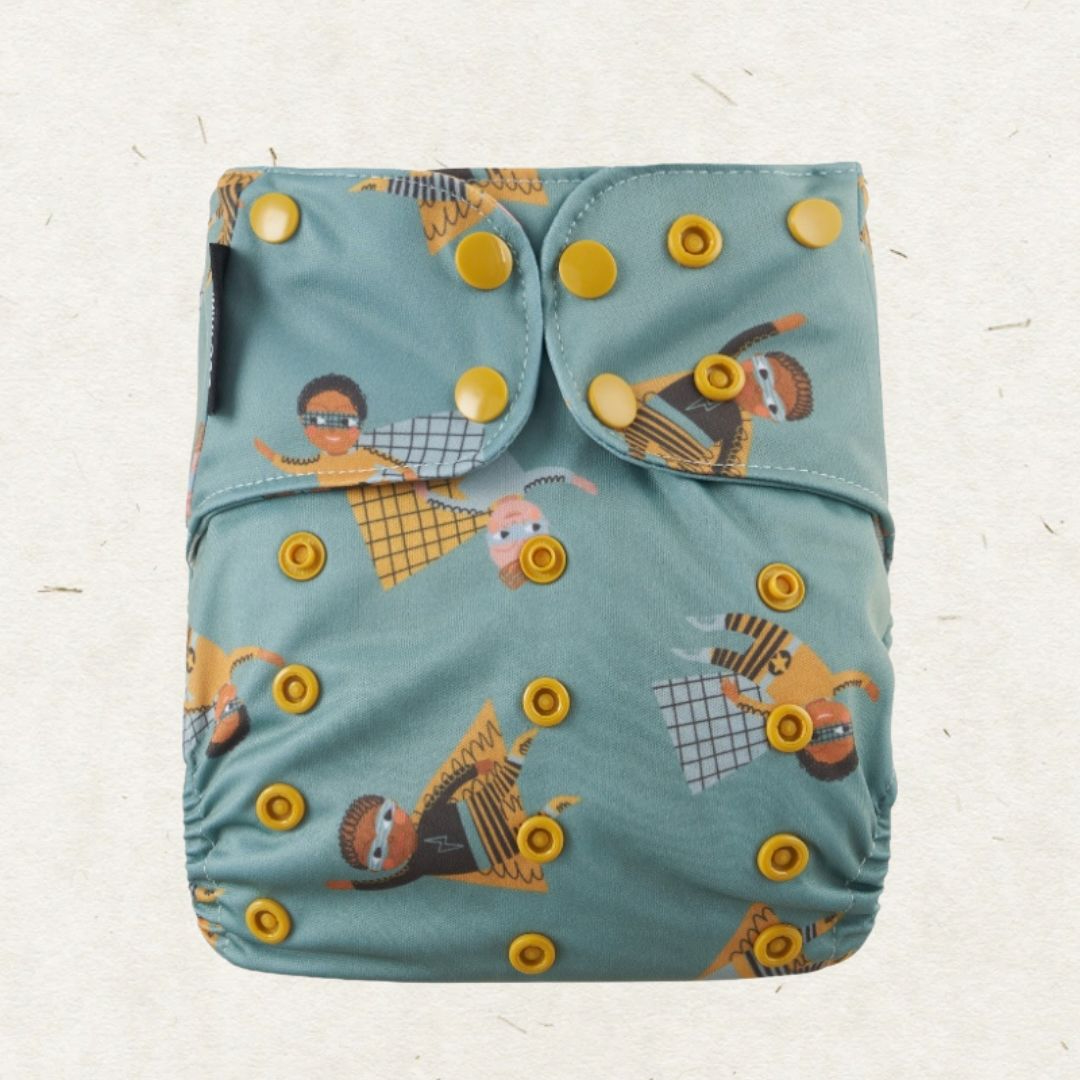 Eco Mini Bambus Pocketwindel One Size mit Druckknöpfen