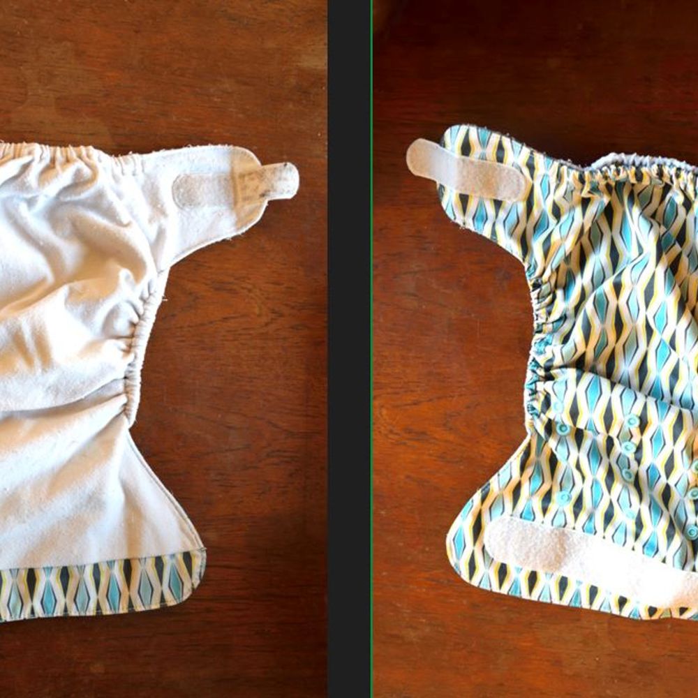 Pocketwindel von Blümchen mit Klettverschluss