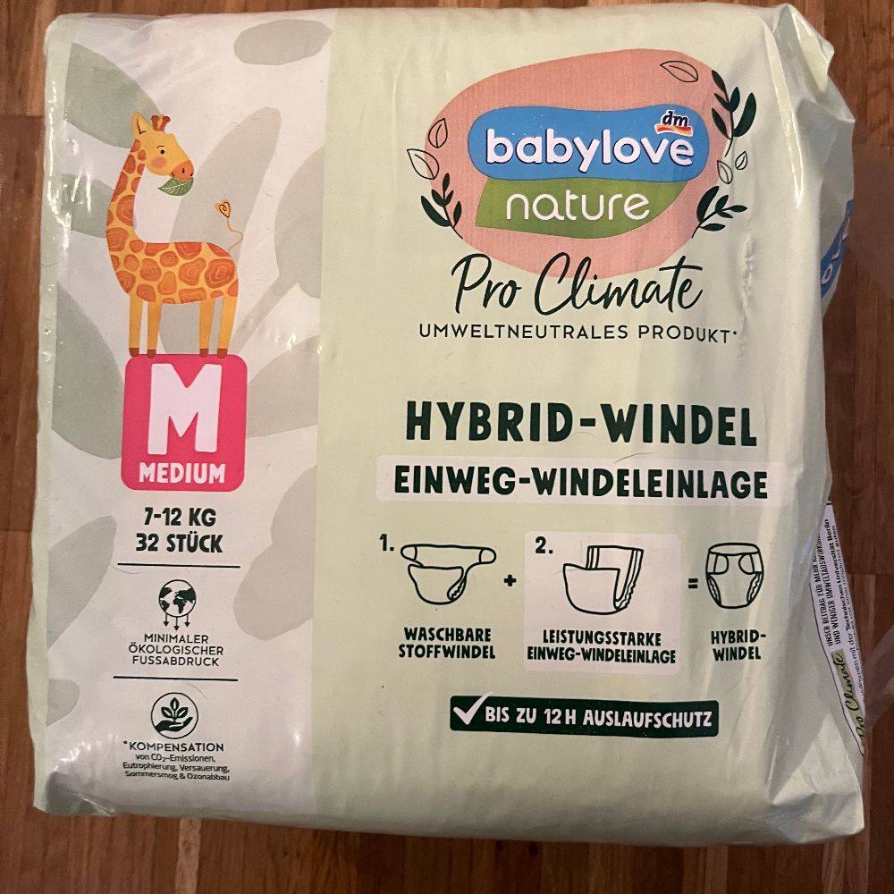 Einwegsaugeinlage von Babylove Nature Größe M 2 Packungen