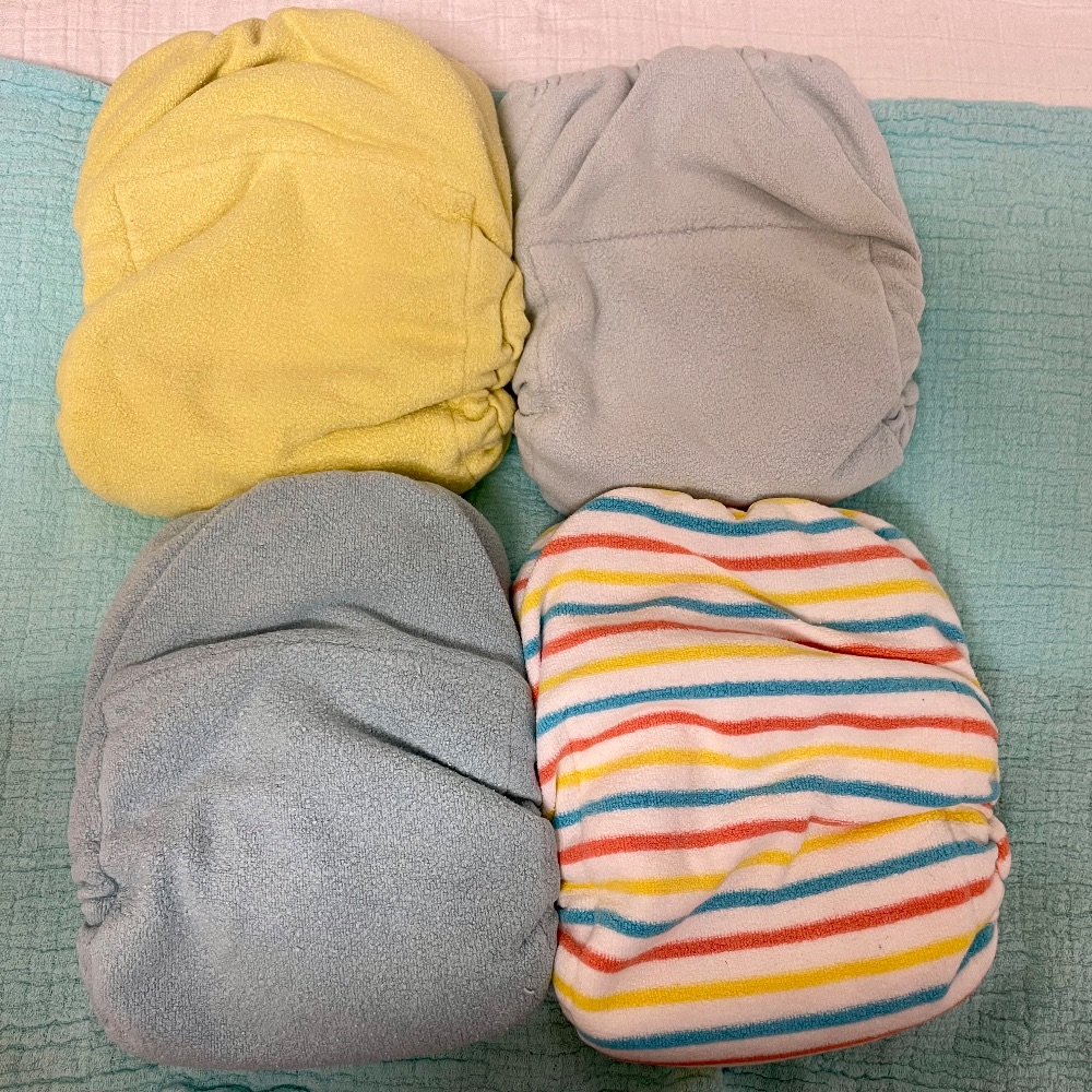 4 TotsBots Bamboozle OneSize Nachtwindeln mit Einlage