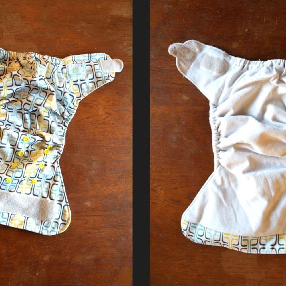 Pocketwindel von Blümchen mit Klettverschluss