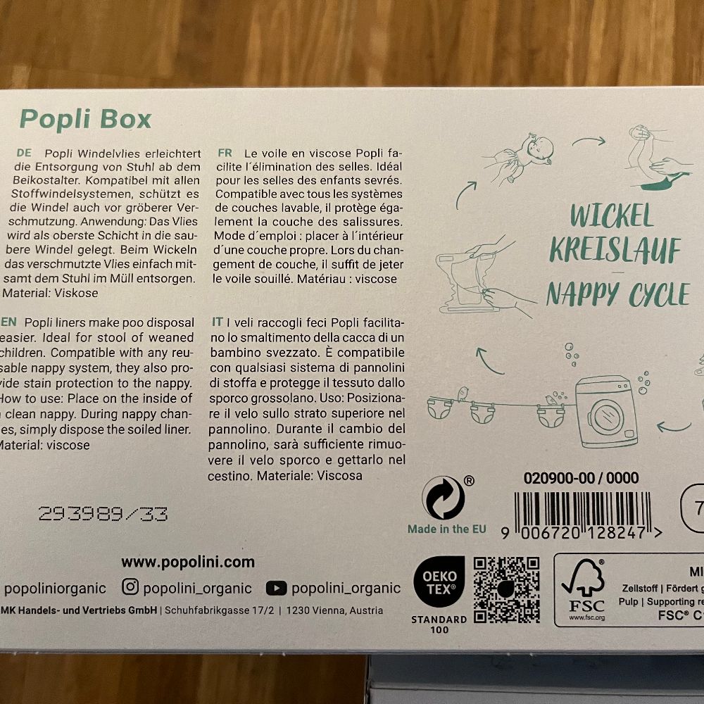 Popolini Windelvlies 5 Kartons neu ungeöffnet