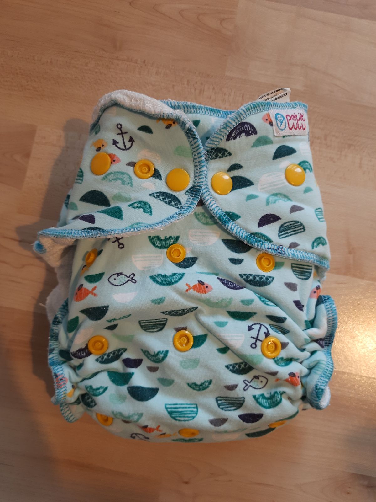 Petit Lulu Maxi Nachtwindel 7-16kg Gr 3 - Druckies Muster Marine Petit Lulu Maxi Nachtwindel 7-16kg Gr 3 - Druckies Muster Marine