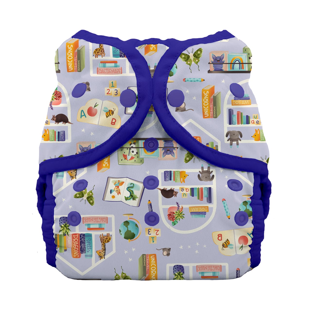 Thirsties Duo Wrap Überhose Gr. 2 mit Druckknöpfen Design: Bibliobum