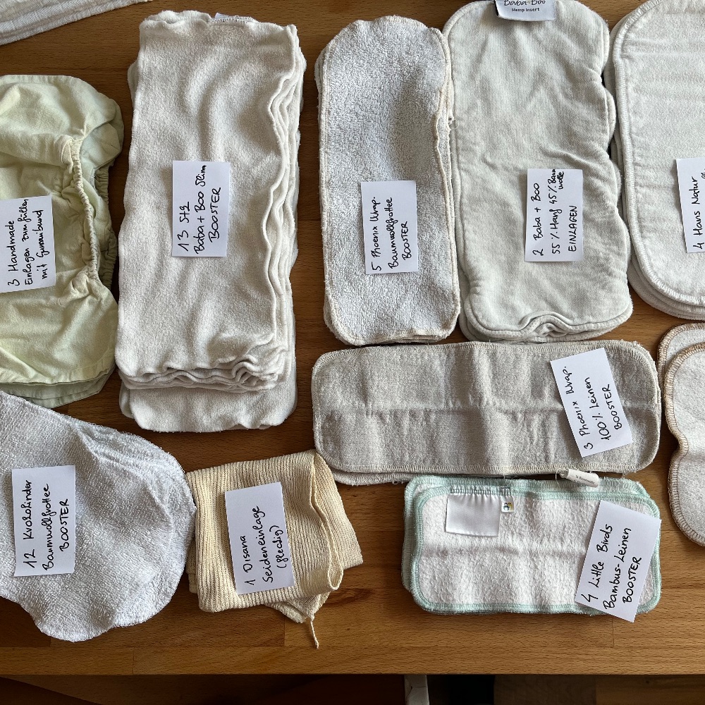 Stoffwindeleinlagen und Mulltücher XKKO, Blümchen, BabaBoo