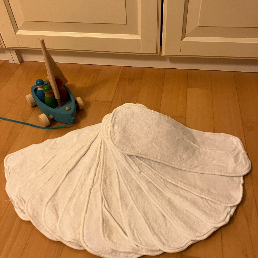 Blümchen, Saugeinlage Hanf-Bambusviskose, 14 Stück