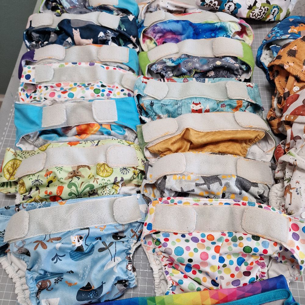 Großes Stoffwindelpaket Toddlersize 8 bis 18kg ca. Großes Stoffwindelpaket Toddlersize 8 bis 18kg ca.
