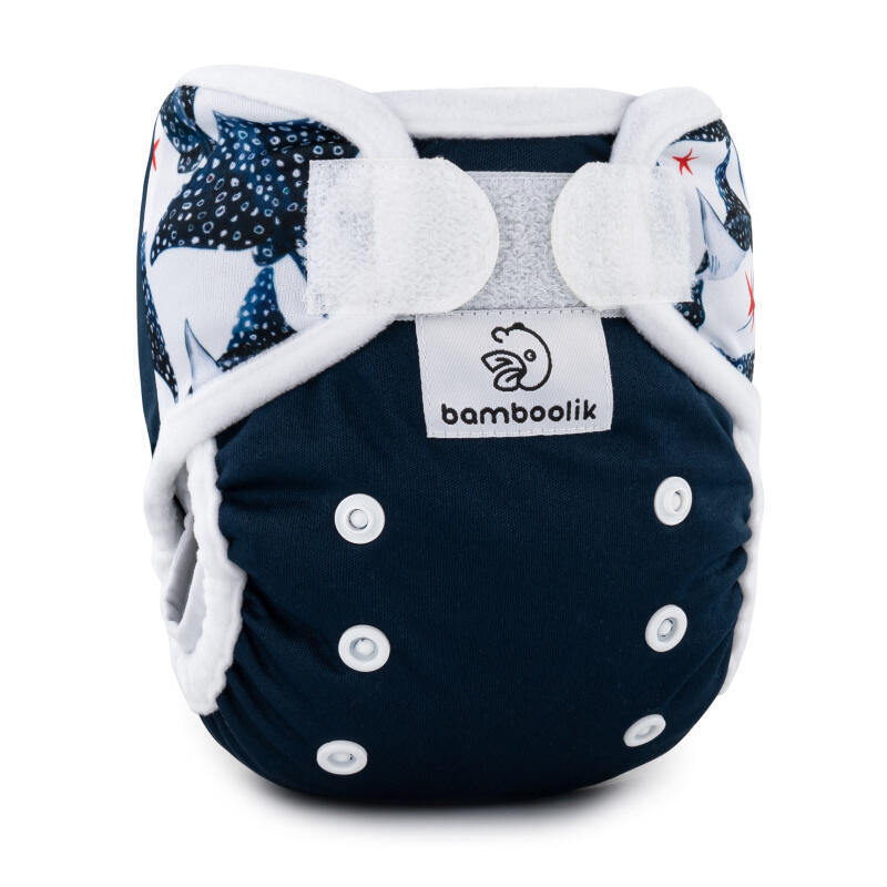 Bamboolik MiniMimi Überhose  Newborn mit Klettverschluss Design: Rochen