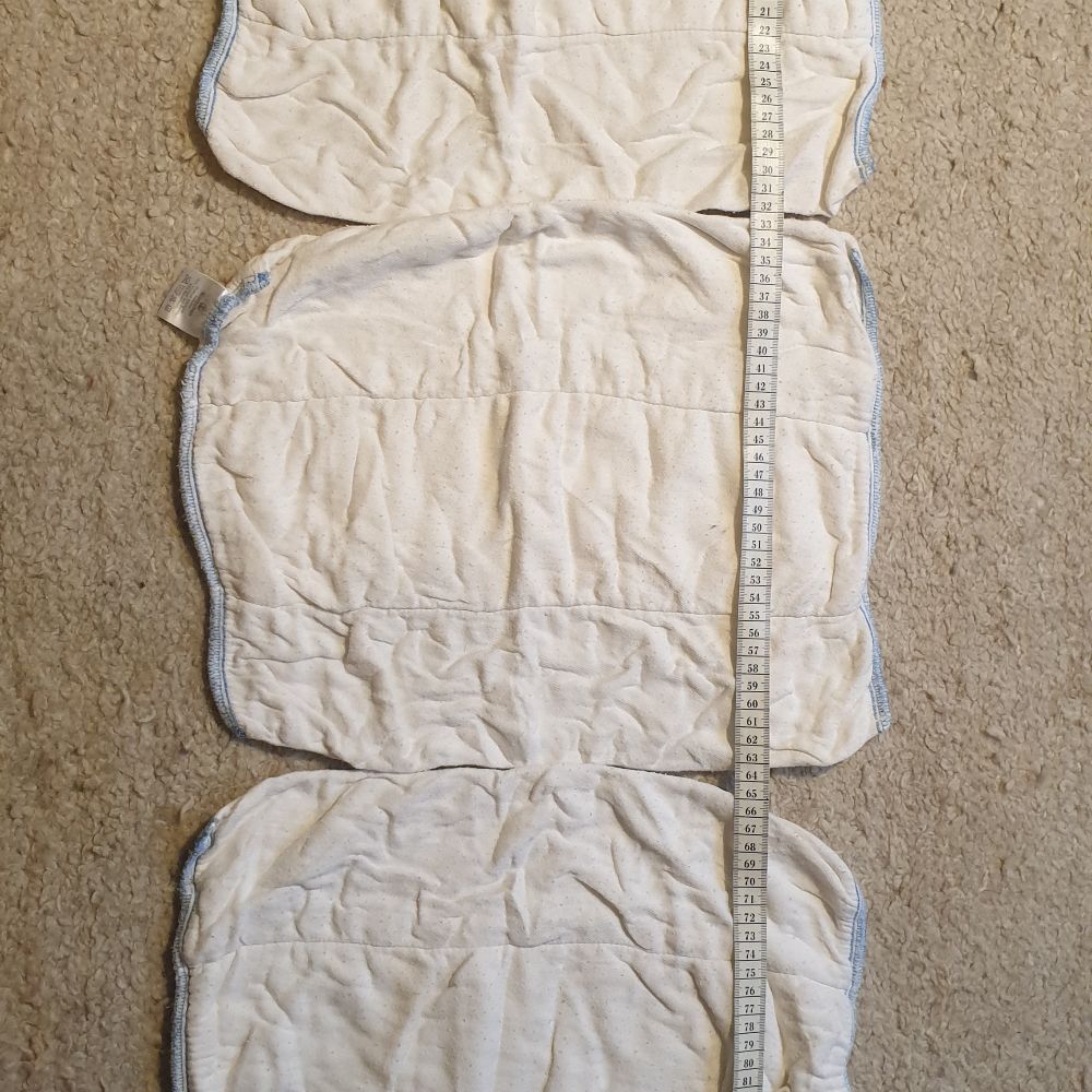 3 Blümchen blau Bambus Prefolds und 9 Thirsties Duo Hanf Prefolsd TOP ZUSTAND