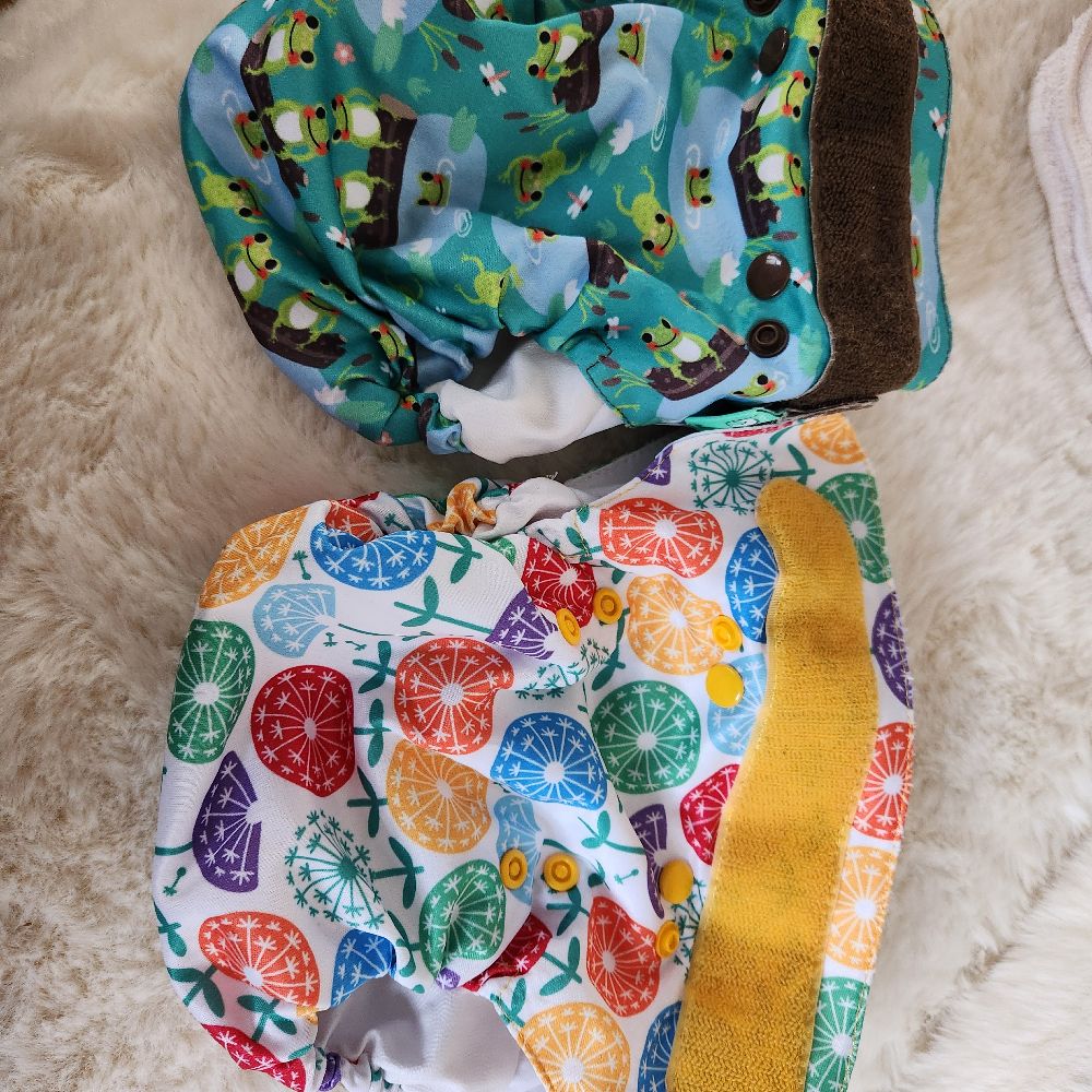 2 totbots Stoffwindeln mit doppeleinlagen