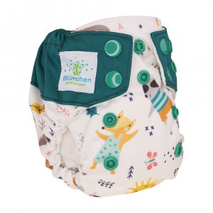 Blümchen All-in-One Newborn mit Druckknöpfen Blümchen All-in-One Newborn mit Druckknöpfen