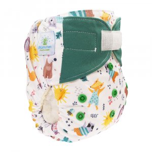Blümchen All-in-One Windel One Size Organic mit Klettverschluss Blümchen All-in-One Windel One Size Organic mit Klettverschluss