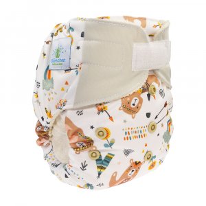Blümchen All-in-One Windel One Size Organic mit Klettverschluss Blümchen All-in-One Windel One Size Organic mit Klettverschluss