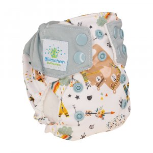 Blümchen All-in-One Newborn mit Druckknöpfen Blümchen All-in-One Newborn mit Druckknöpfen