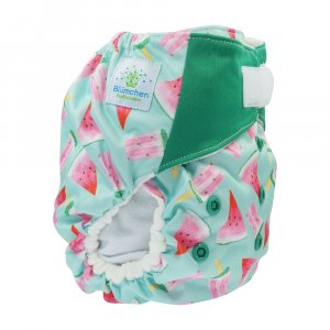 Blümchen All-in-One Windel One Size Bambus mit Klettverschluss Blümchen All-in-One Windel One Size Bambus mit Klettverschluss