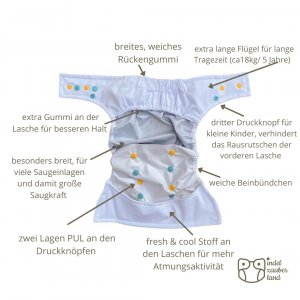 Windelzauberland Weeza Überhose One Size mit Druckknöpfen Windelzauberland Weeza Überhose One Size mit Druckknöpfen