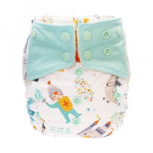 Blümchen All-in-One Windel One Size Organic mit Druckknöpfen Blümchen All-in-One Windel One Size Organic mit Druckknöpfen