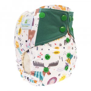 Blümchen All-in-One Windel One Size Organic mit Druckknöpfen Blümchen All-in-One Windel One Size Organic mit Druckknöpfen