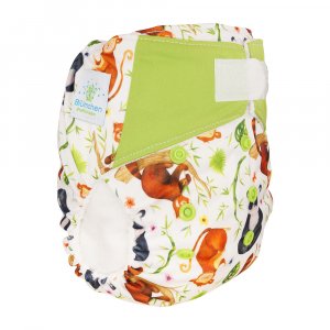 Blümchen All-in-One Windel One Size Bambus mit Klettverschluss Blümchen All-in-One Windel One Size Bambus mit Klettverschluss