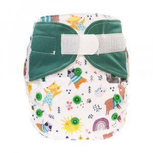 Blümchen All-in-One Windel One Size Organic mit Klettverschluss Blümchen All-in-One Windel One Size Organic mit Klettverschluss