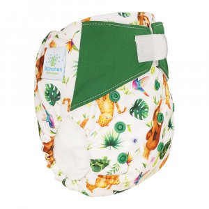 Blümchen All-in-One Windel One Size Bambus mit Klettverschluss Blümchen All-in-One Windel One Size Bambus mit Klettverschluss