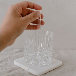 Eulenschnitt Strohhalme Glas Hello Love 4 Stück + Bürste Eulenschnitt Strohhalme Glas Hello Love 4 Stück + Bürste