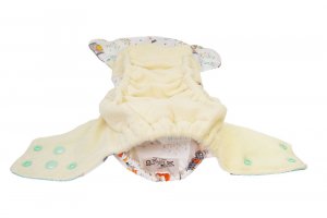Blümchen All-in-One Windel One Size Organic mit Klettverschluss Blümchen All-in-One Windel One Size Organic mit Klettverschluss