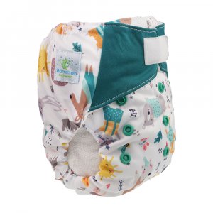 Blümchen All-in-One Windel One Size Bambus mit Klettverschluss Blümchen All-in-One Windel One Size Bambus mit Klettverschluss