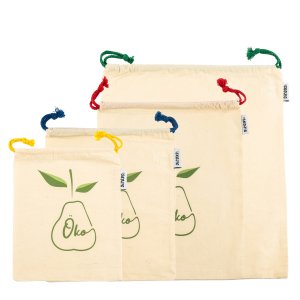 Skojig Brot- und Gemüsetaschen Baumwolle 4 Stück Skojig Brot- und Gemüsetaschen Baumwolle 4 Stück