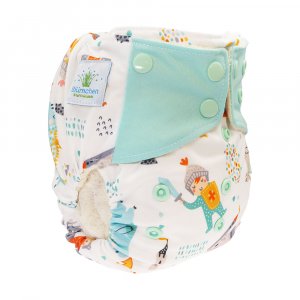 Blümchen All-in-One Windel One Size Organic mit Druckknöpfen Blümchen All-in-One Windel One Size Organic mit Druckknöpfen